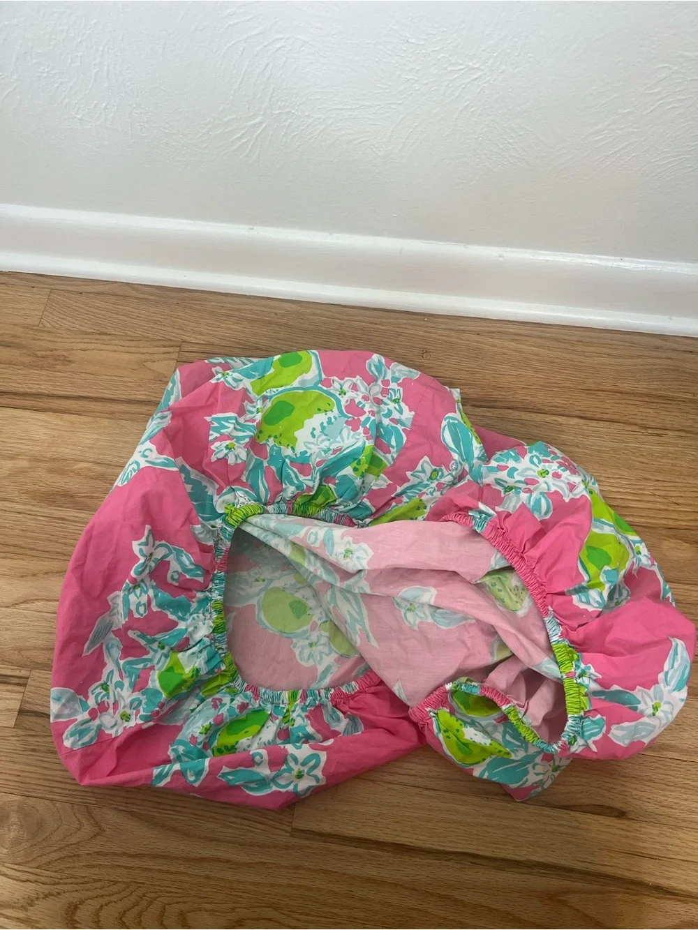 Lilly Pulitzer for Pottery Barn Kids Floral Lemon Print Fitted Crib Sheet
